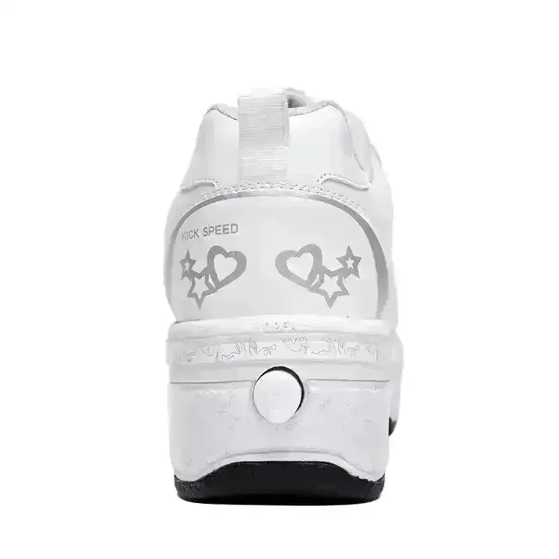 Kick Speed Four-Wheel 2 in 1 Deformation Roller Skate Shoes - Bear Hugs