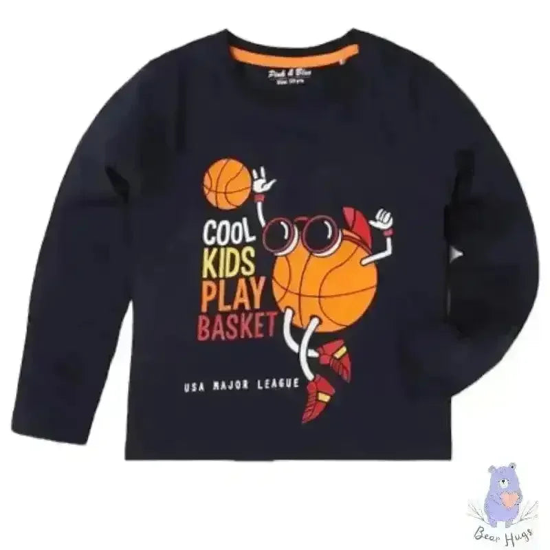 Kids Graphic Print Round-Neck T-Shirt - Bear Hugs