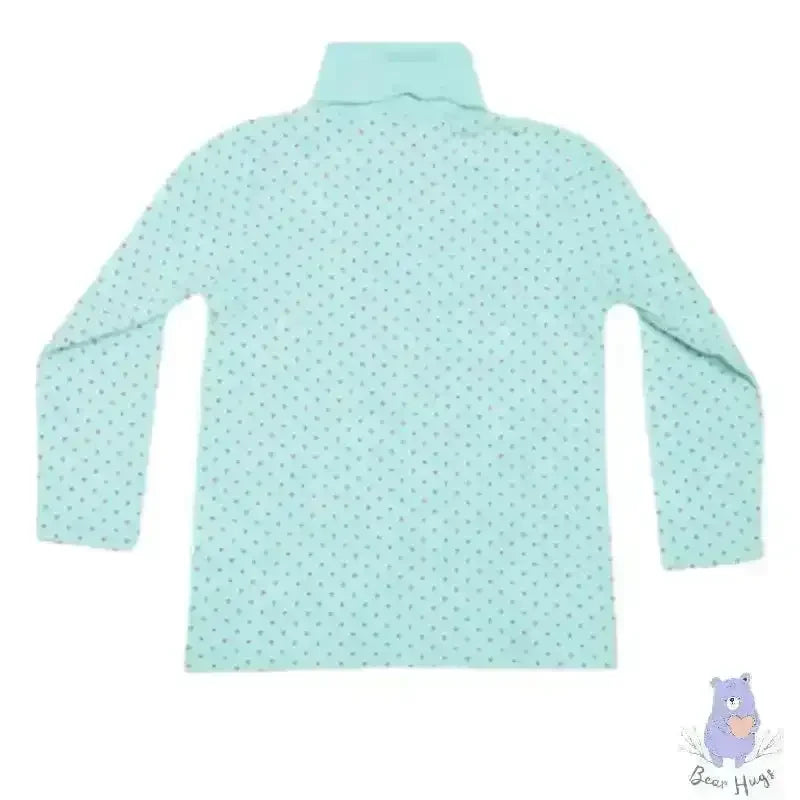 Kids Micro Print T-shirt with Turtle-Neck - Bear Hugs