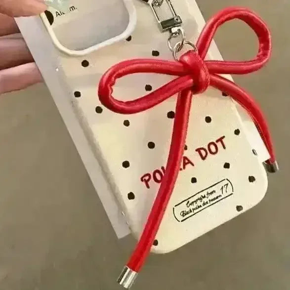 Korean Spotted Bow Phone Case (For iPhones) - Bear Hugs
