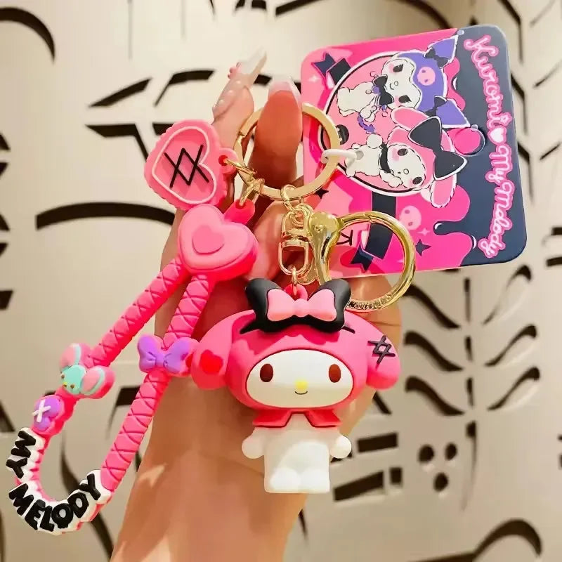 Kuromi & My Melody Buddy Keychain - Bear Hugs