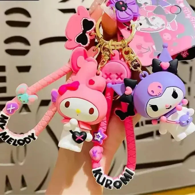 Kuromi & My Melody Buddy Keychain - Bear Hugs