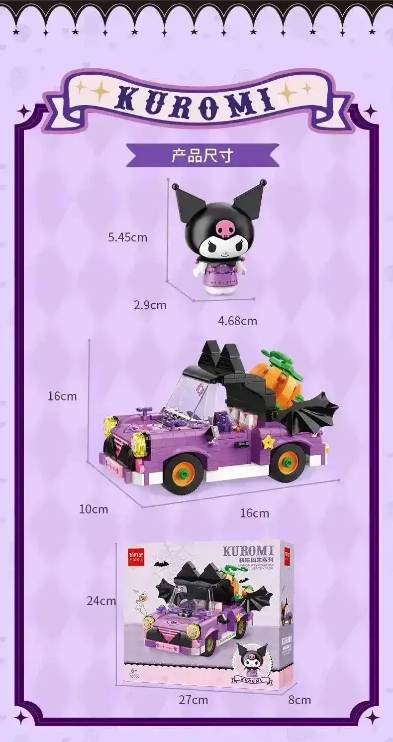 Kuromi & My Melody Car Building Blocks - Bear Hugs