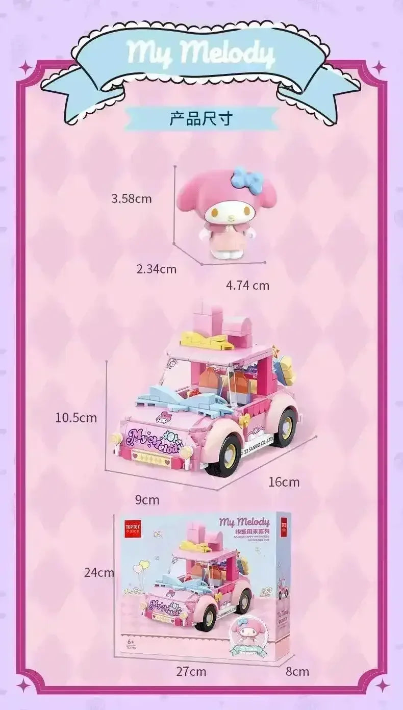 Kuromi & My Melody Car Building Blocks - Bear Hugs