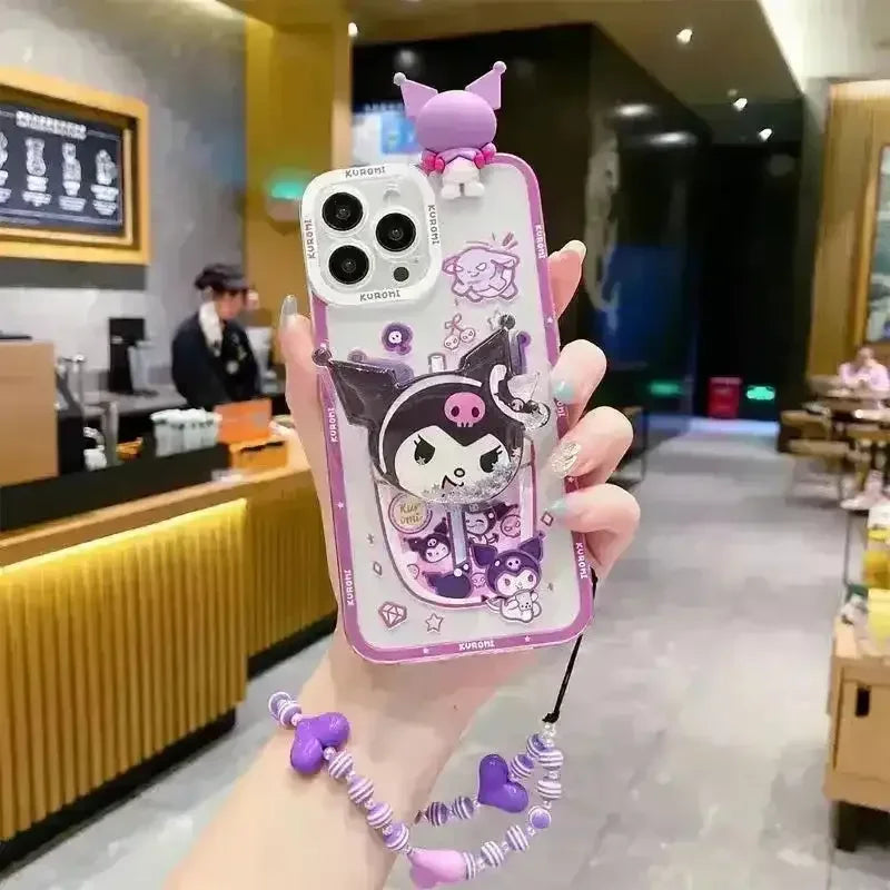Kuromi & My Melody Figurine Case (For iPhones) - Bear Hugs