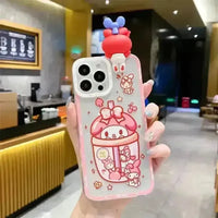 Kuromi & My Melody Figurine Case (For iPhones) - Bear Hugs