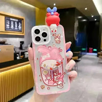 Kuromi & My Melody Figurine Case (For iPhones) - Bear Hugs