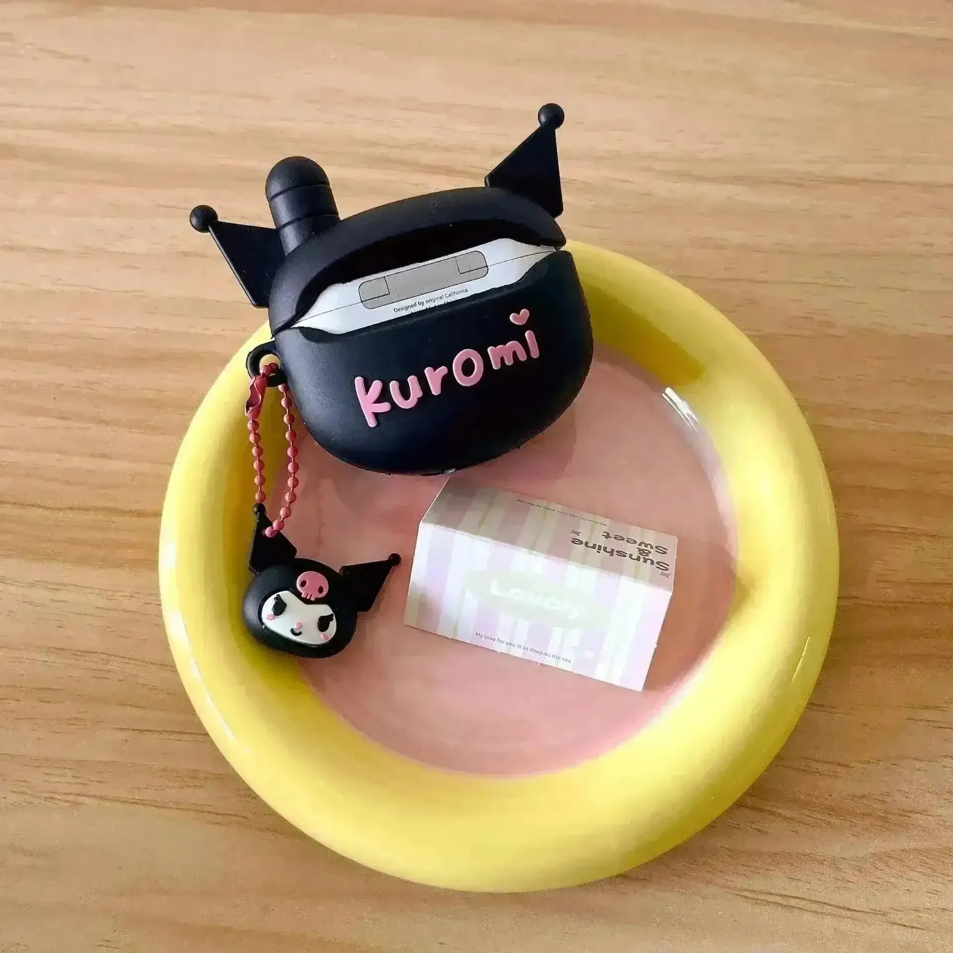 Kuromi Flip Phone Shaped Silicon AirPods Case - Bear Hugs