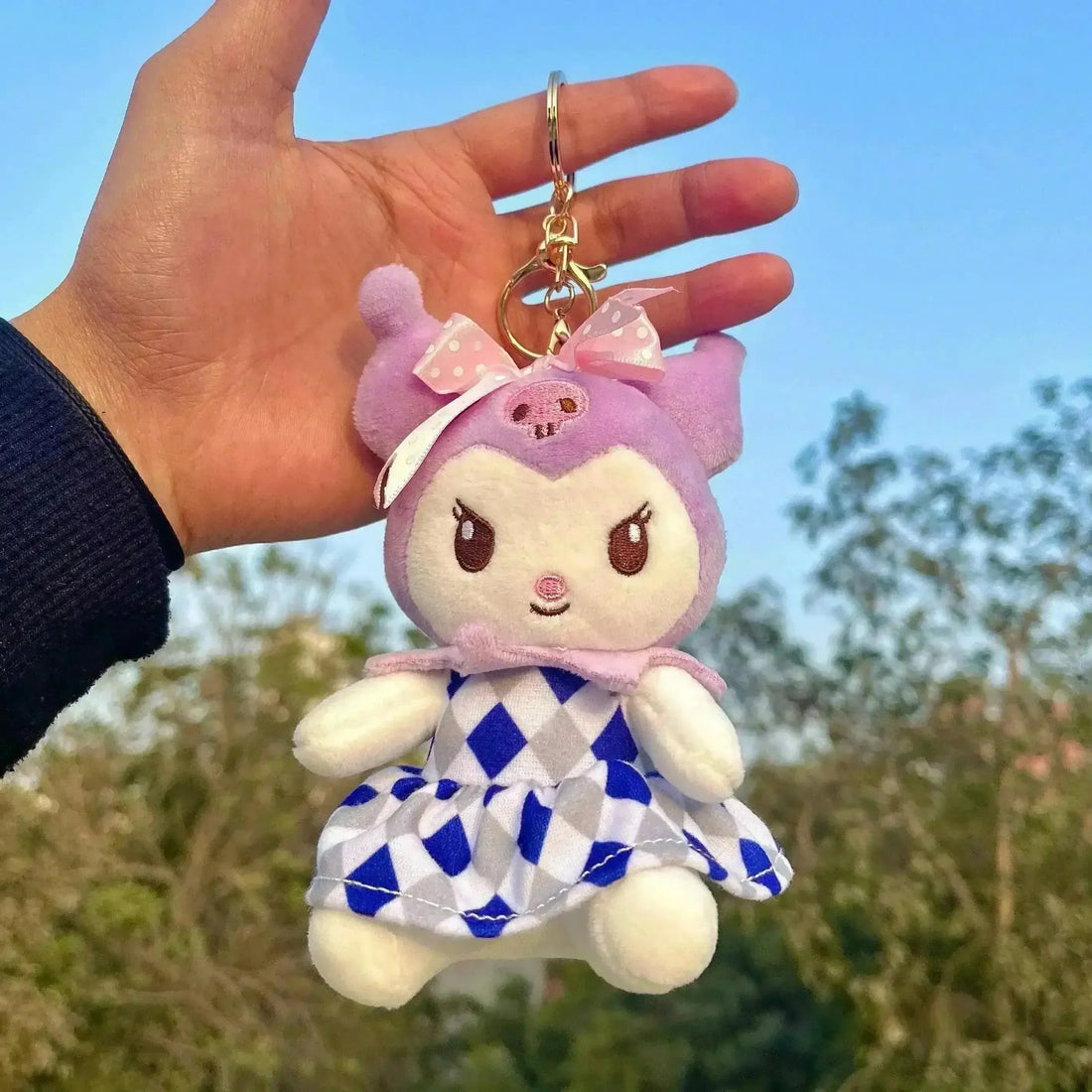 Kuromi Frock Plush Keychain - Bear Hugs