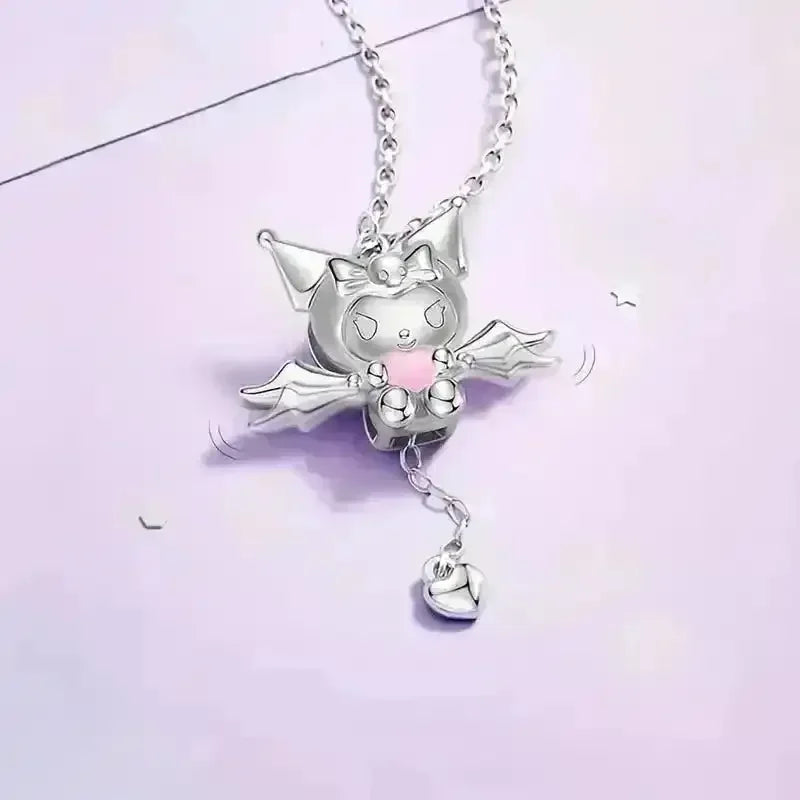 Kuromi Heart Moving Wings Pendant - Bear Hugs