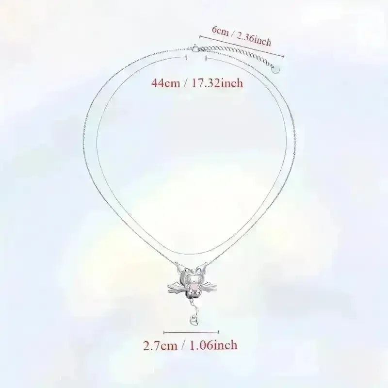 Kuromi Heart Moving Wings Pendant - Bear Hugs