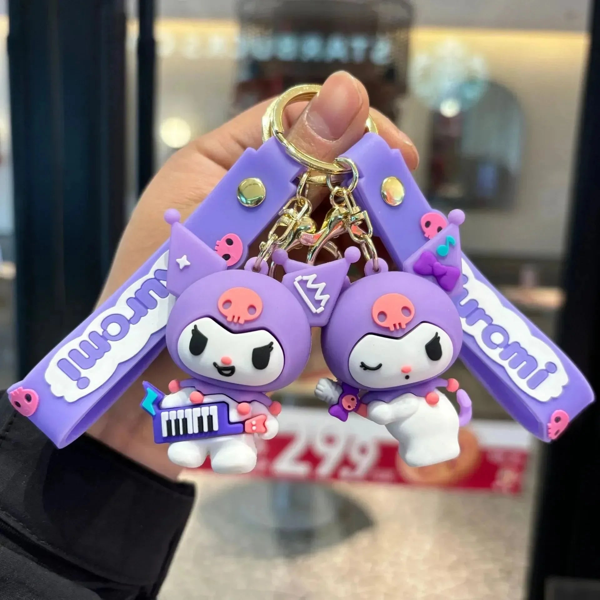 Kuromi's Musical Mischief Keychain - Bear Hugs