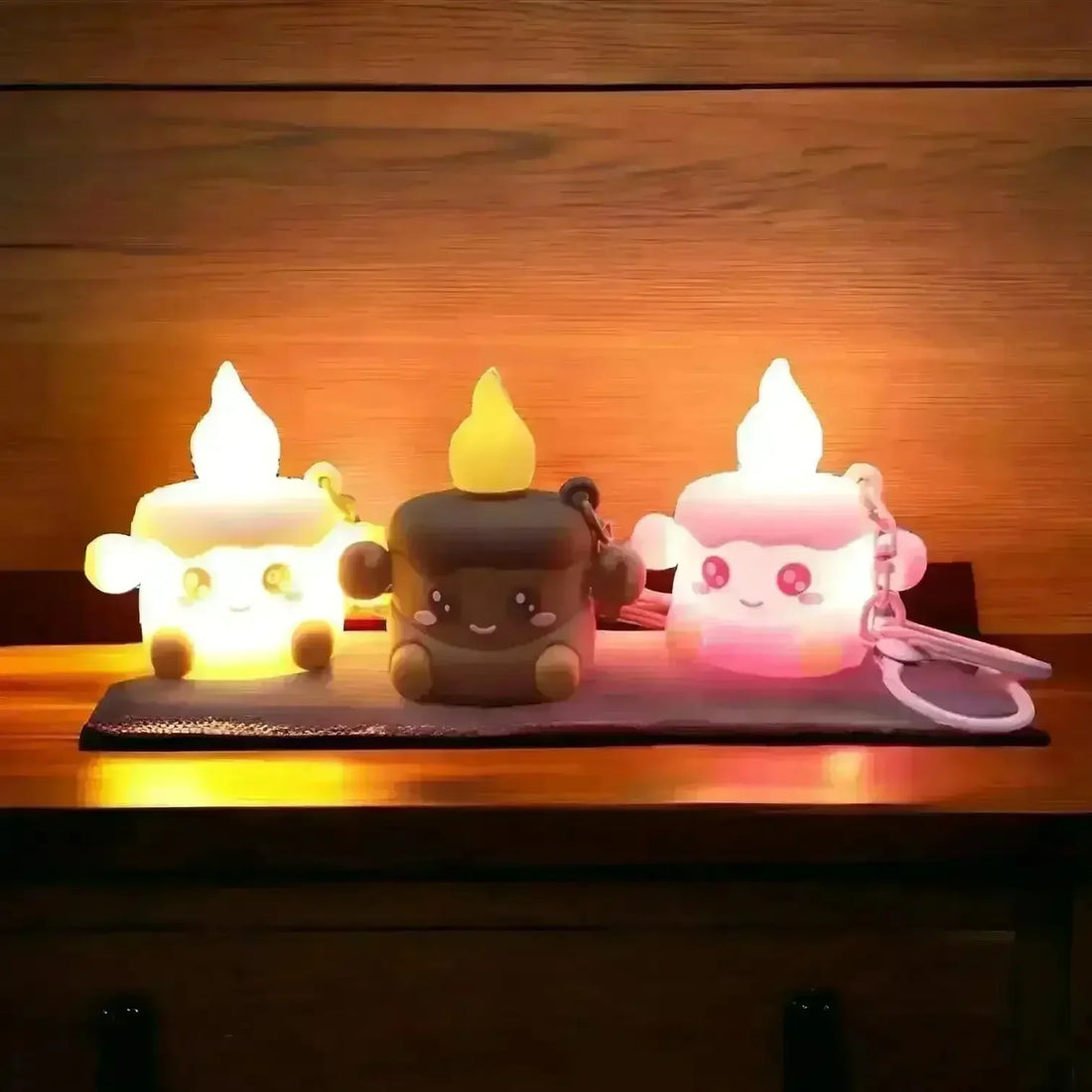 LED Birthday Cake Glow Keychain - Bear Hugs