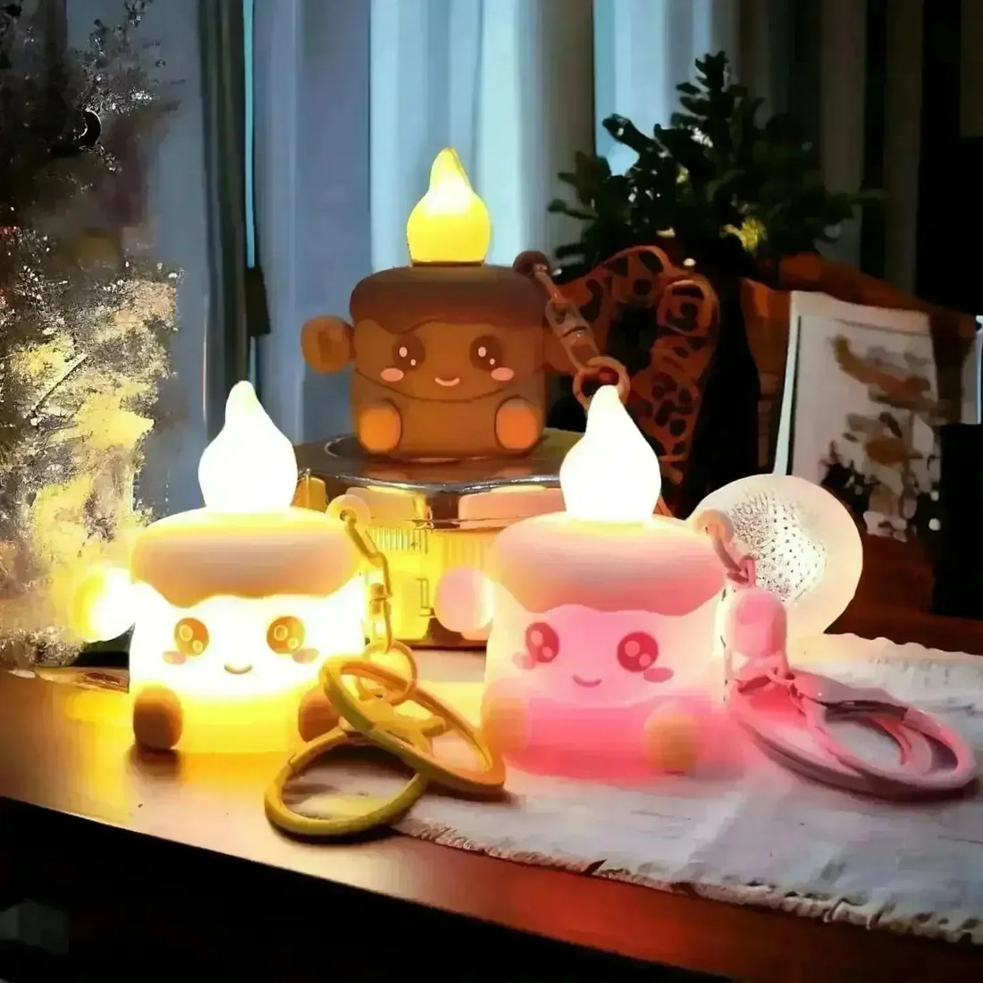 LED Birthday Cake Glow Keychain - Bear Hugs