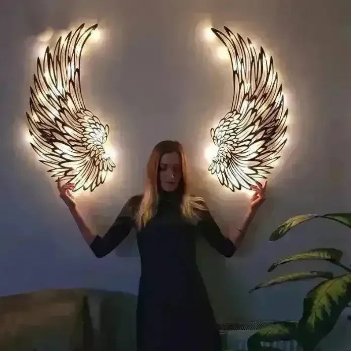 Light Up Angel Wings Wall Art - Bear Hugs