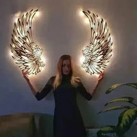 Light Up Angel Wings Wall Art - Bear Hugs