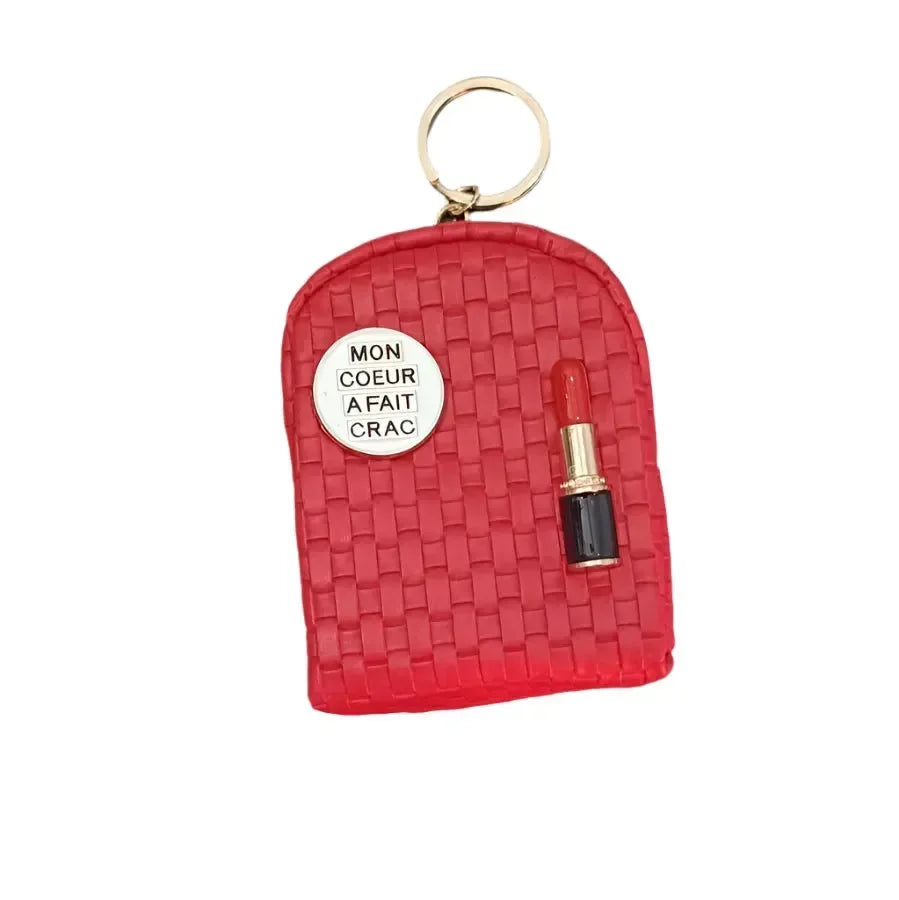 Lipstick Loot Mini Coin Purse Keychain - Bear Hugs
