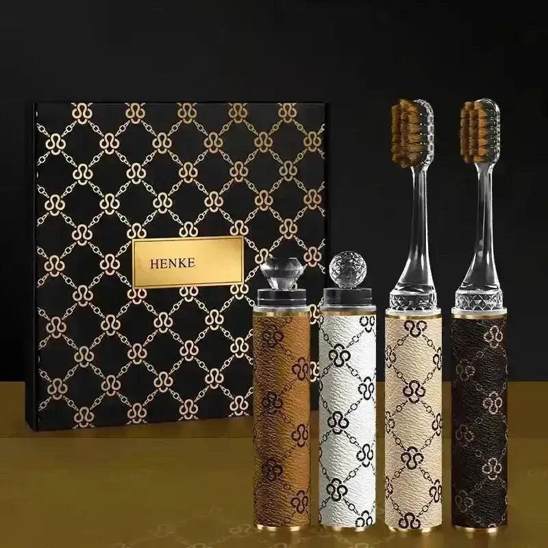 Lipstick Shaped Luxury Toothbrush Set - Bear Hugs
