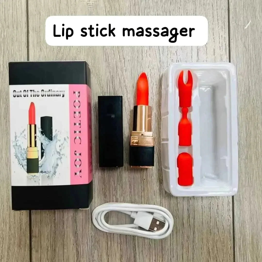 Lipstick Shaped Powerful Portable Massager - Bear Hugs