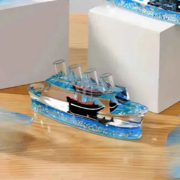 Liquid Motion Floating Oil Glass Pen Holder - Bear Hugs