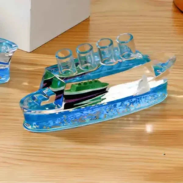 Liquid Motion Floating Oil Glass Pen Holder - Bear Hugs