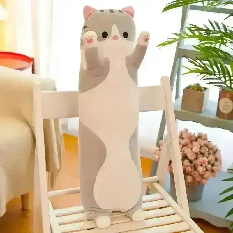 SNOWOLF Coussin Doux en Peluche pour Chat - Long Throw - Coton - Coussin Douillet - Peluche - Jouet - Peluche - Cadeau (Noir, 70 cm SNOWOLF Coussin Doux en Peluche pour Chat - Long Throw - Coton - Coussin Douillet - Peluche - Jouet - Peluche - Cadeau (Noir, 70 cm