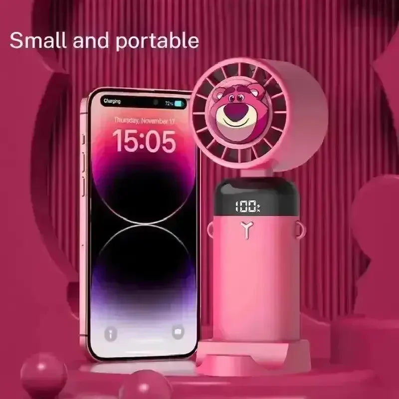 Lotso 2 in 1 Portable Rechargeable Fan - Bear Hugs