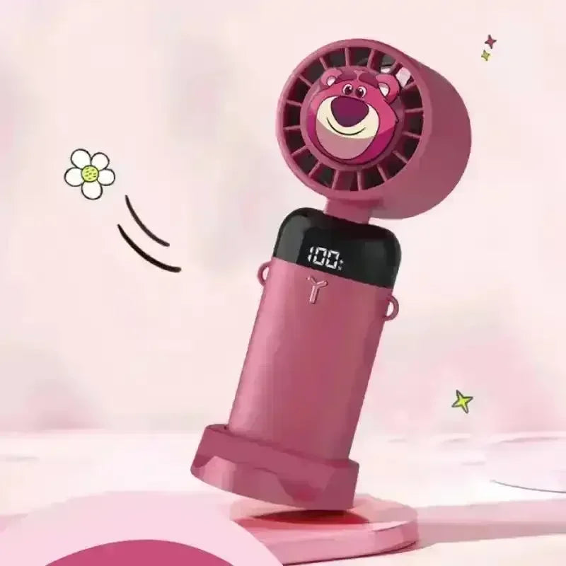 Lotso 2 in 1 Portable Rechargeable Fan - Bear Hugs