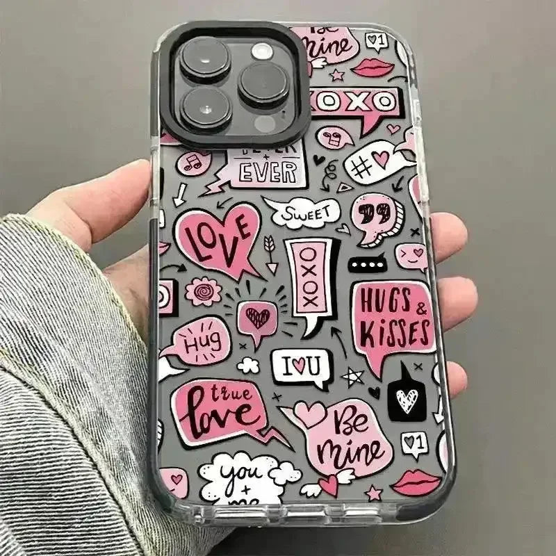 Love Graffitti Phone Cover (For iPhones) - Bear Hugs
