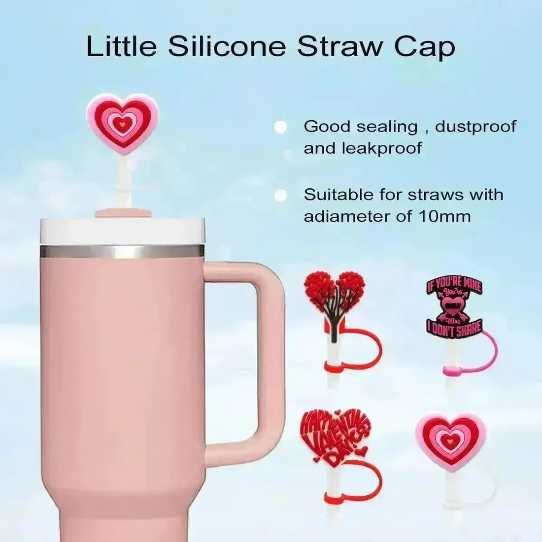 Lovestruck Silicone Straw Cap for Stanley Cup - Bear Hugs