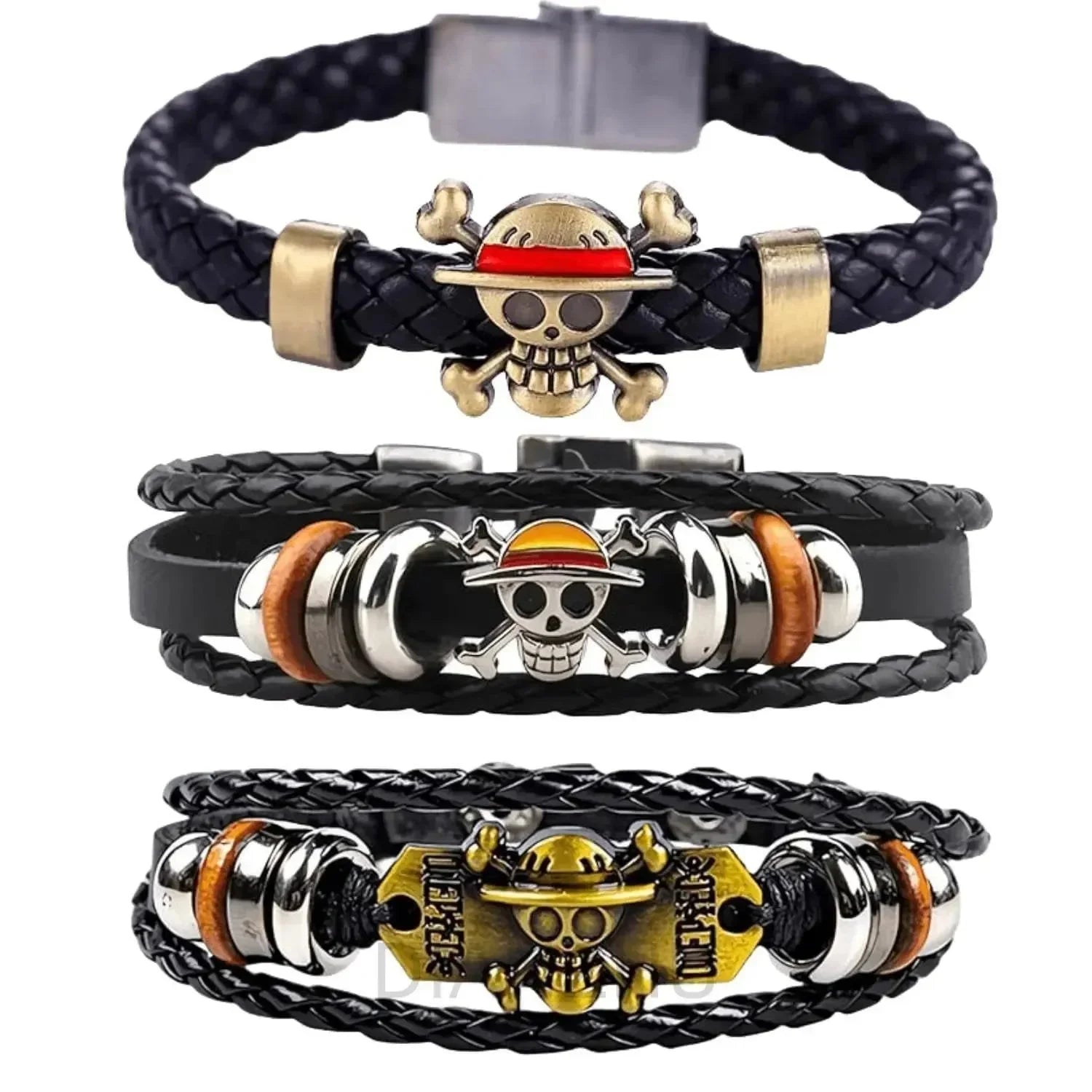 Luffy's Straw Hat Skull Bracelet - Bear Hugs
