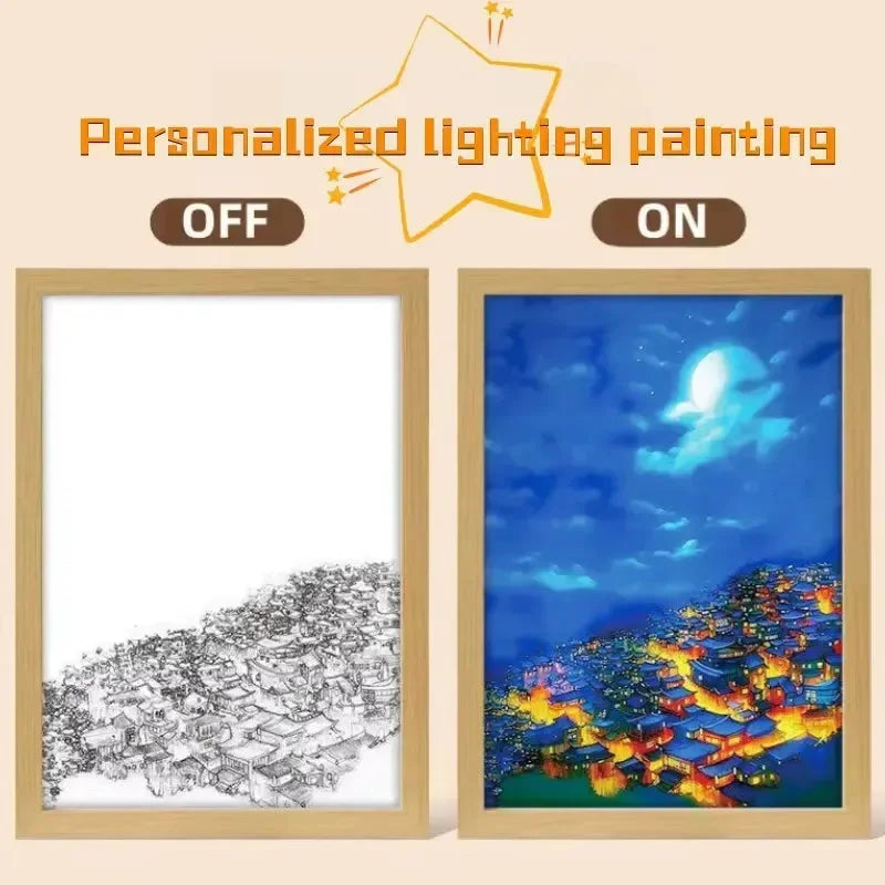 Luminous Personalized Photo Light Box - Bear Hugs