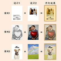 Luminous Personalized Photo Light Box - Bear Hugs