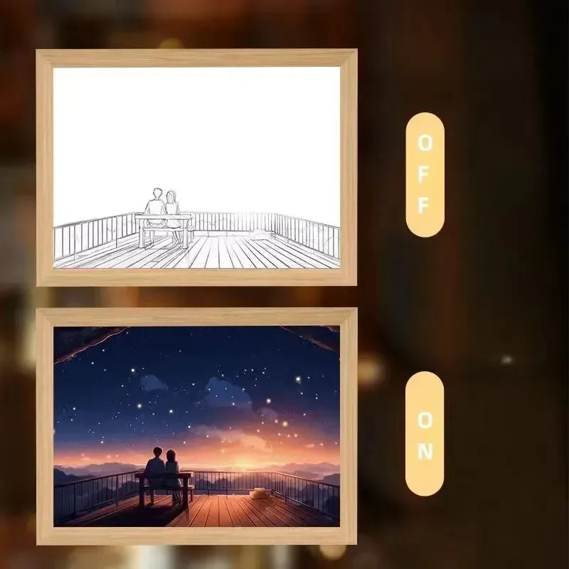 Luminous Personalized Photo Light Box - Bear Hugs