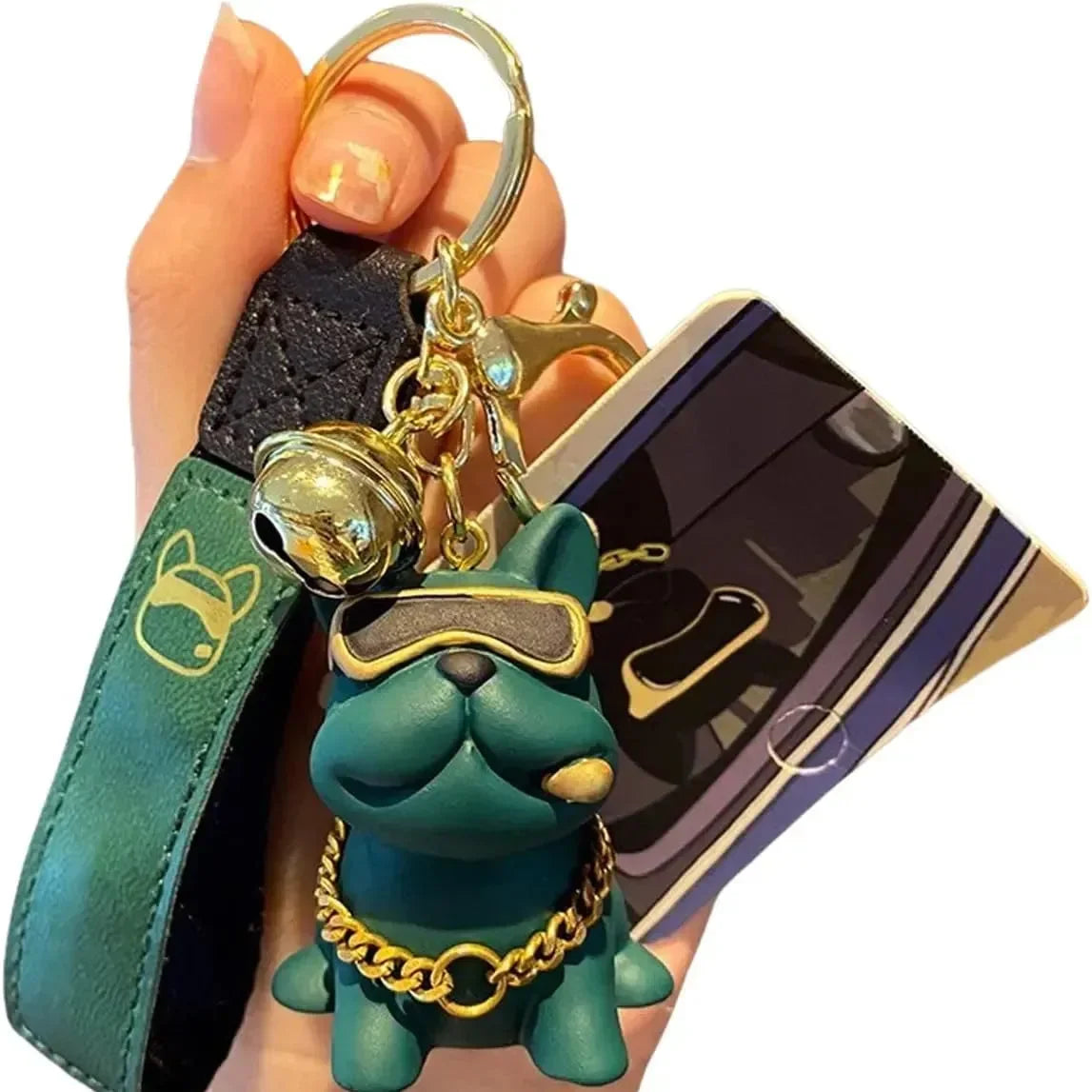 Luxurious Bulldog 3D Keychain - Bear Hugs