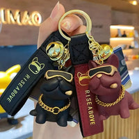 Luxurious Bulldog 3D Keychain - Bear Hugs
