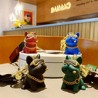 Luxurious Bulldog 3D Keychain - Bear Hugs
