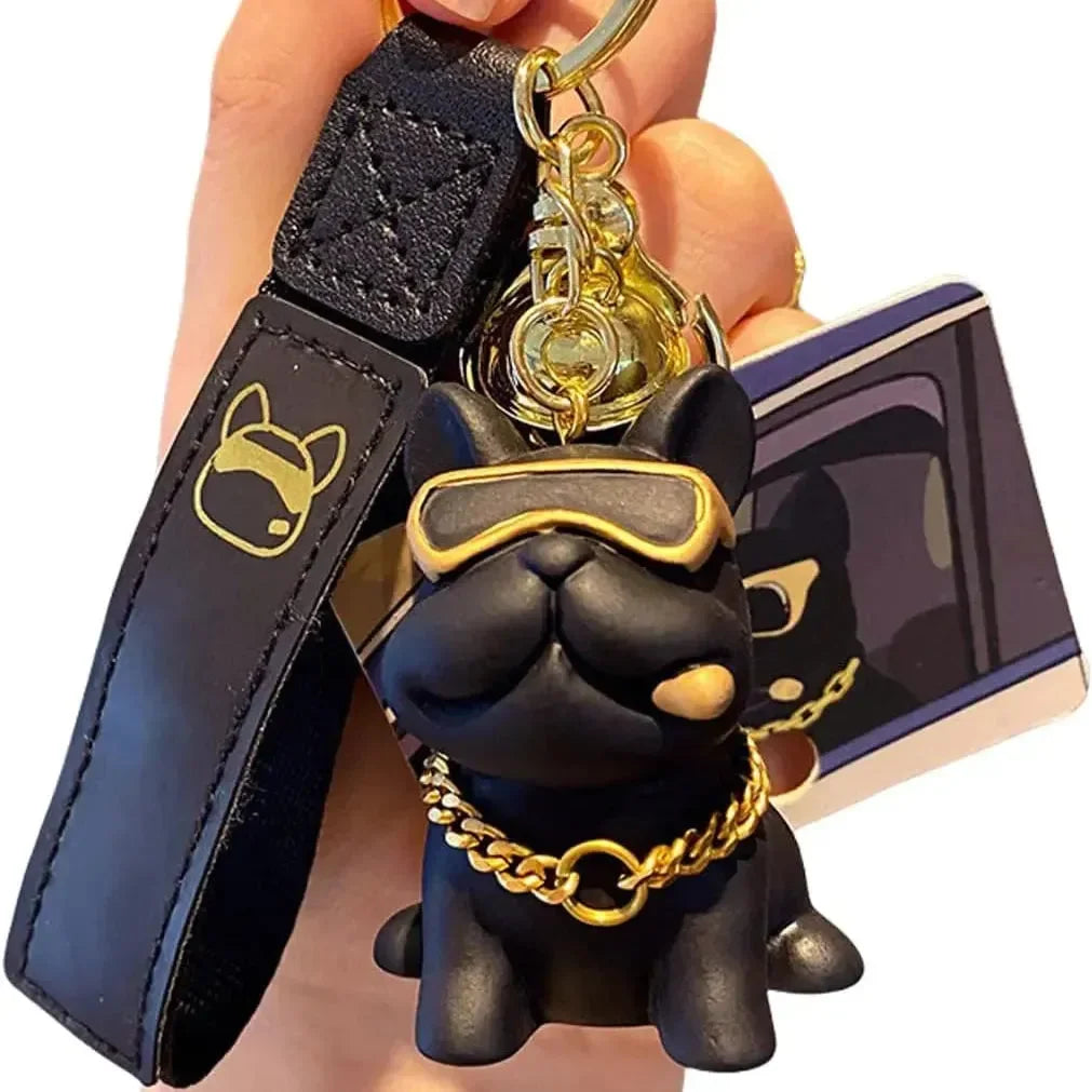 Luxurious Bulldog 3D Keychain - Bear Hugs