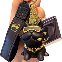 Luxurious Bulldog 3D Keychain - Bear Hugs