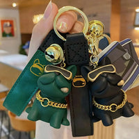 Luxurious Bulldog 3D Keychain - Bear Hugs
