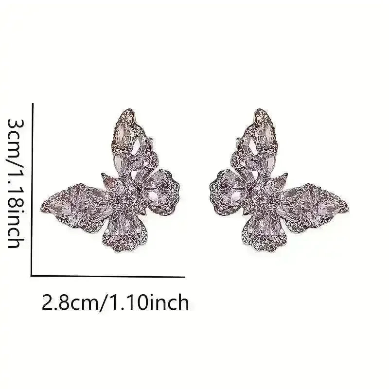 Luxurious Butterfly Shaped Stud Earrings - Bear Hugs