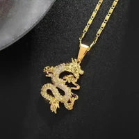 Luxurious Golden Dragon Pendant - Bear Hugs