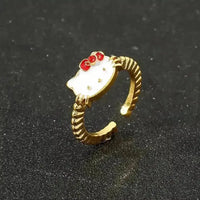 Luxurious Hello Kitty Open Ring - Bear Hugs