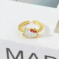 Luxurious Hello Kitty Open Ring - Bear Hugs