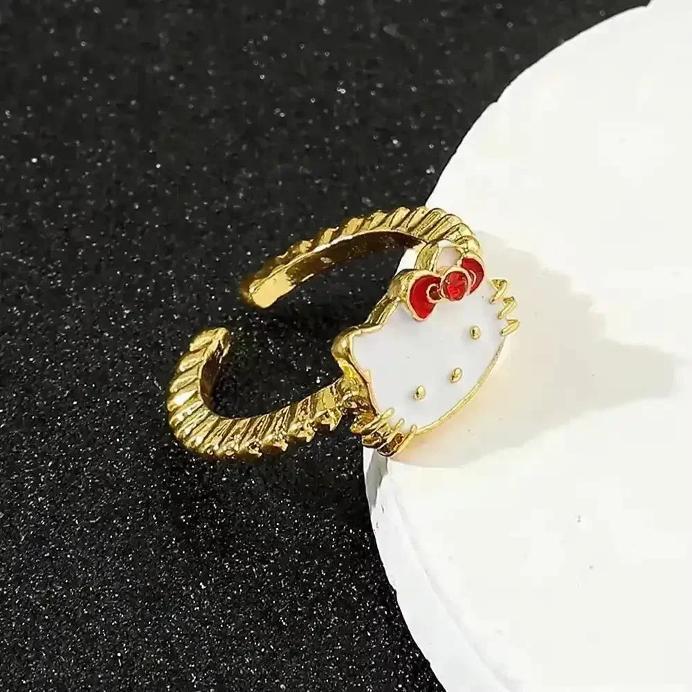 Hello Kitty Rring Luxurious Hello Kitty Open Ring