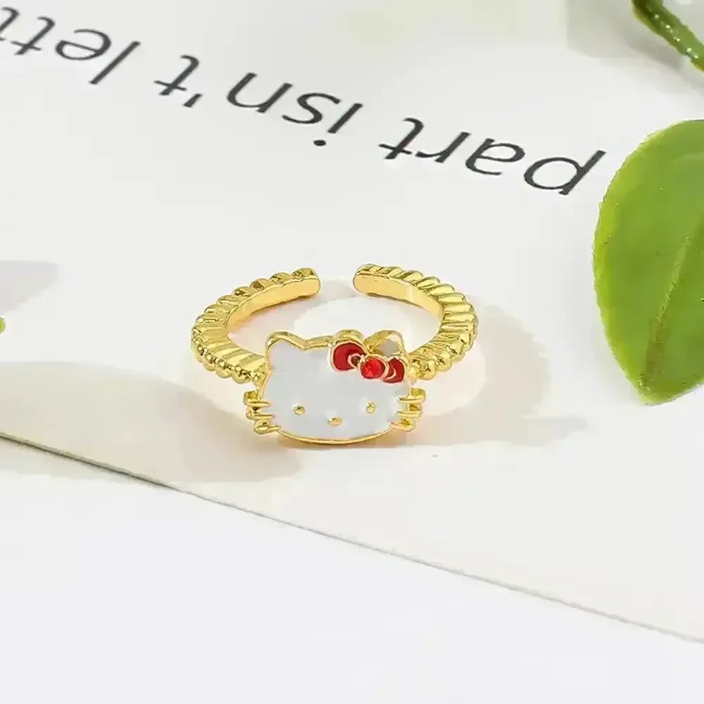 Luxurious Hello Kitty Open Ring - Bear Hugs