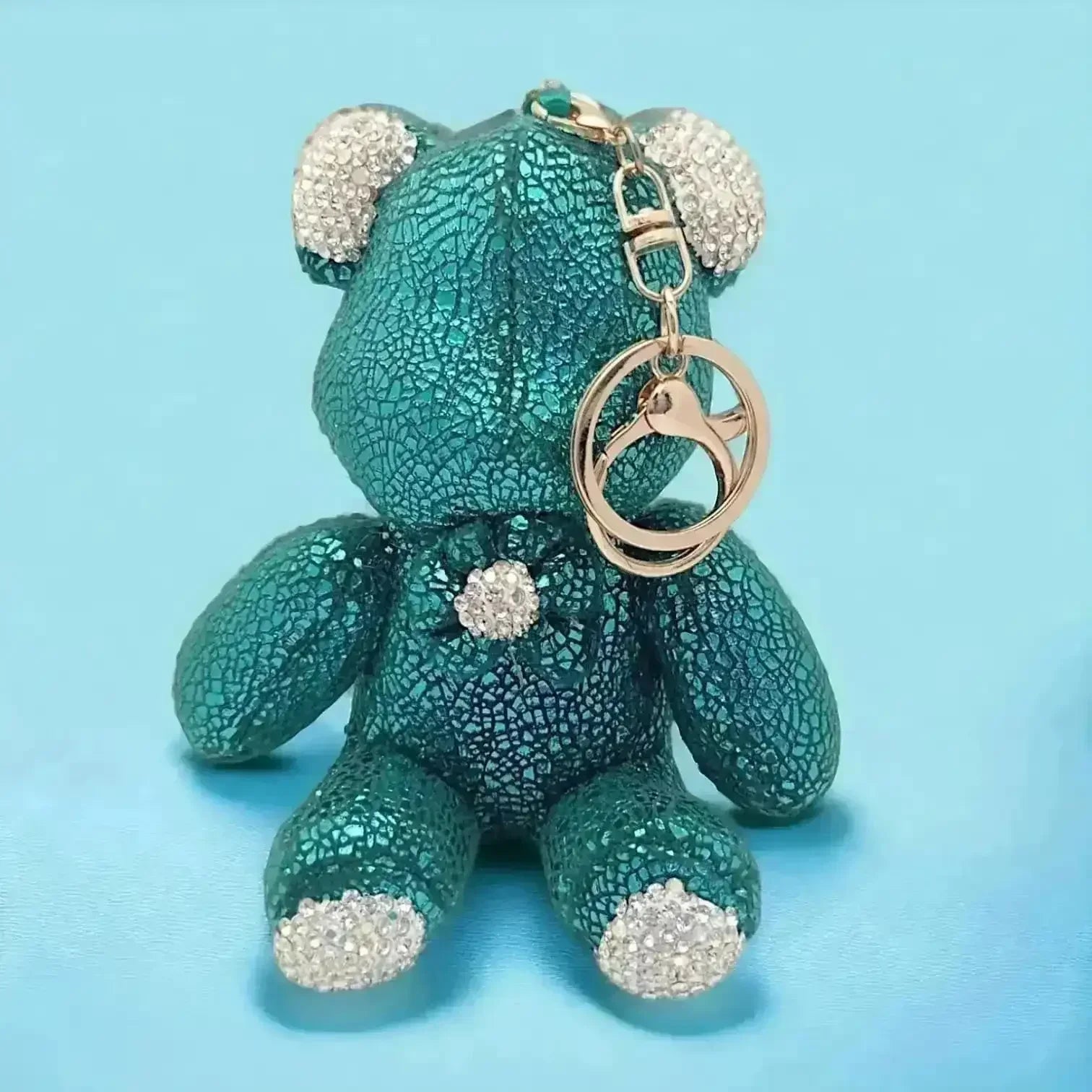 Luxurious Rhinestone Teddy Keychain - Bear Hugs