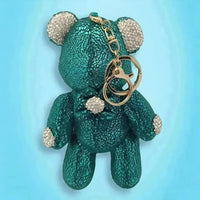 Luxurious Rhinestone Teddy Keychain - Bear Hugs