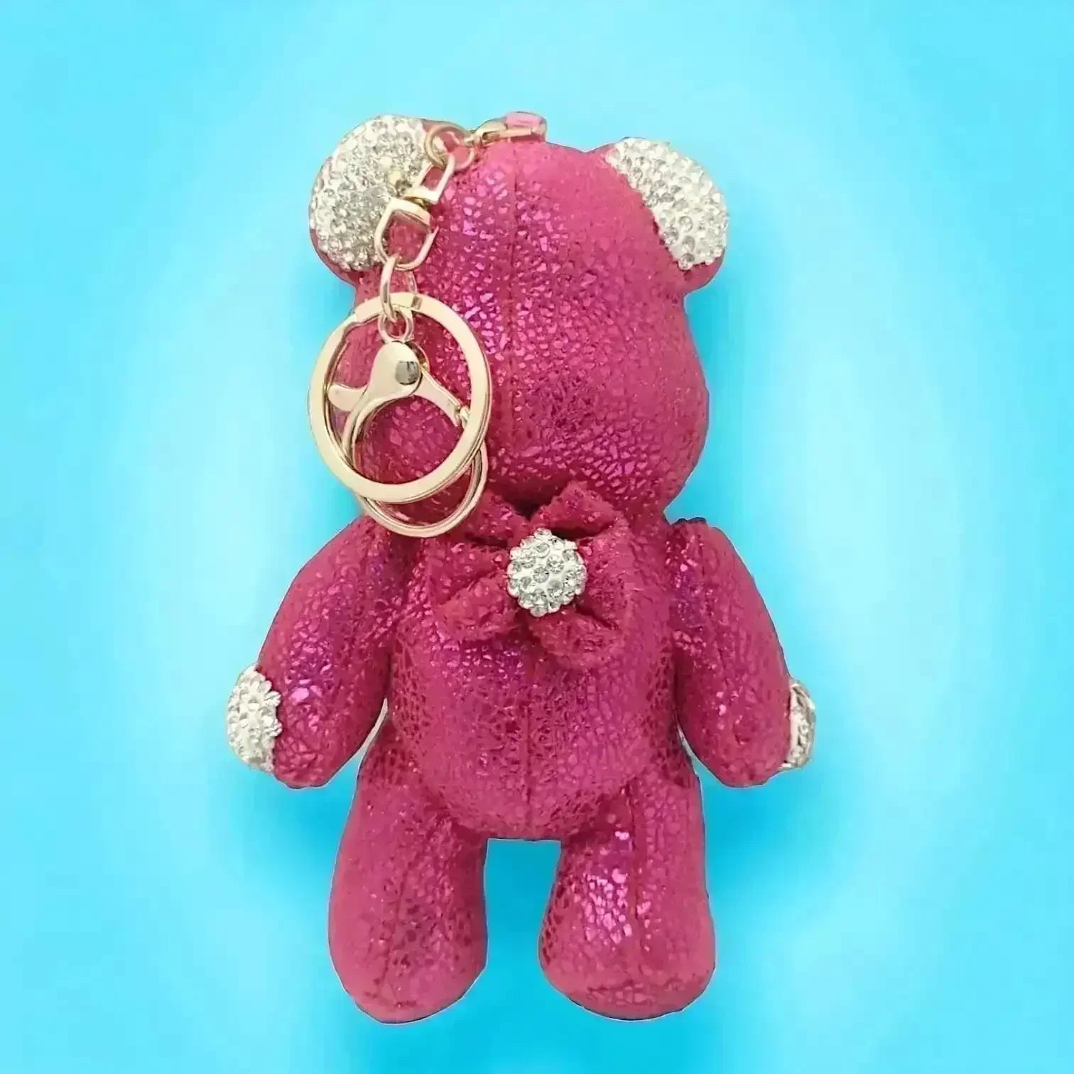 Luxurious Rhinestone Teddy Keychain - Bear Hugs