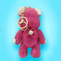 Luxurious Rhinestone Teddy Keychain - Bear Hugs